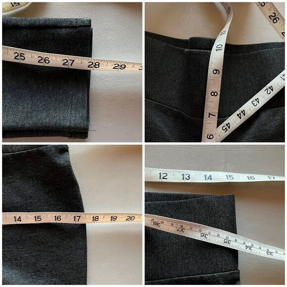 Tahari Women’s Gray Compression Leggings | Medium | Pull-On Elastic Waist Work - Picture 4 of 9